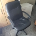 Black Leather Adjustable Task Chair w/ Fixed Arms